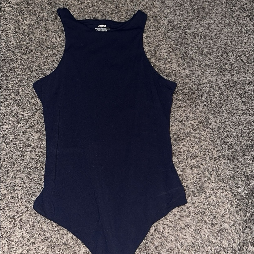 FITS EVERYBODY HIGH NECK BODYSUIT SIZE S, NAVY BLUE